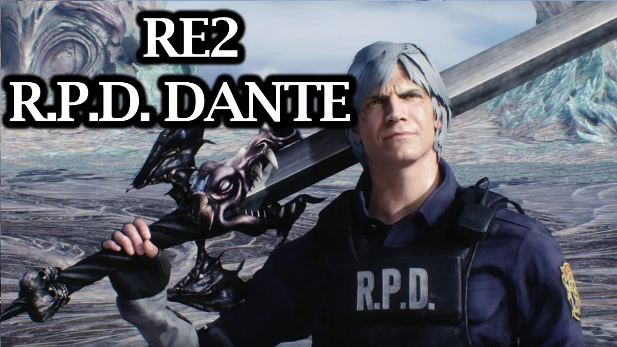 Devil May Cry 5 — Dante in Raccoon Police Department uniform