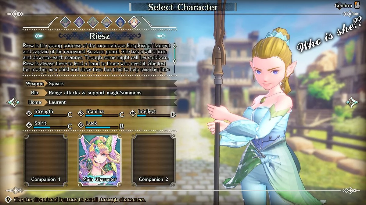 Trials of Mana — Rissa in Elf costume