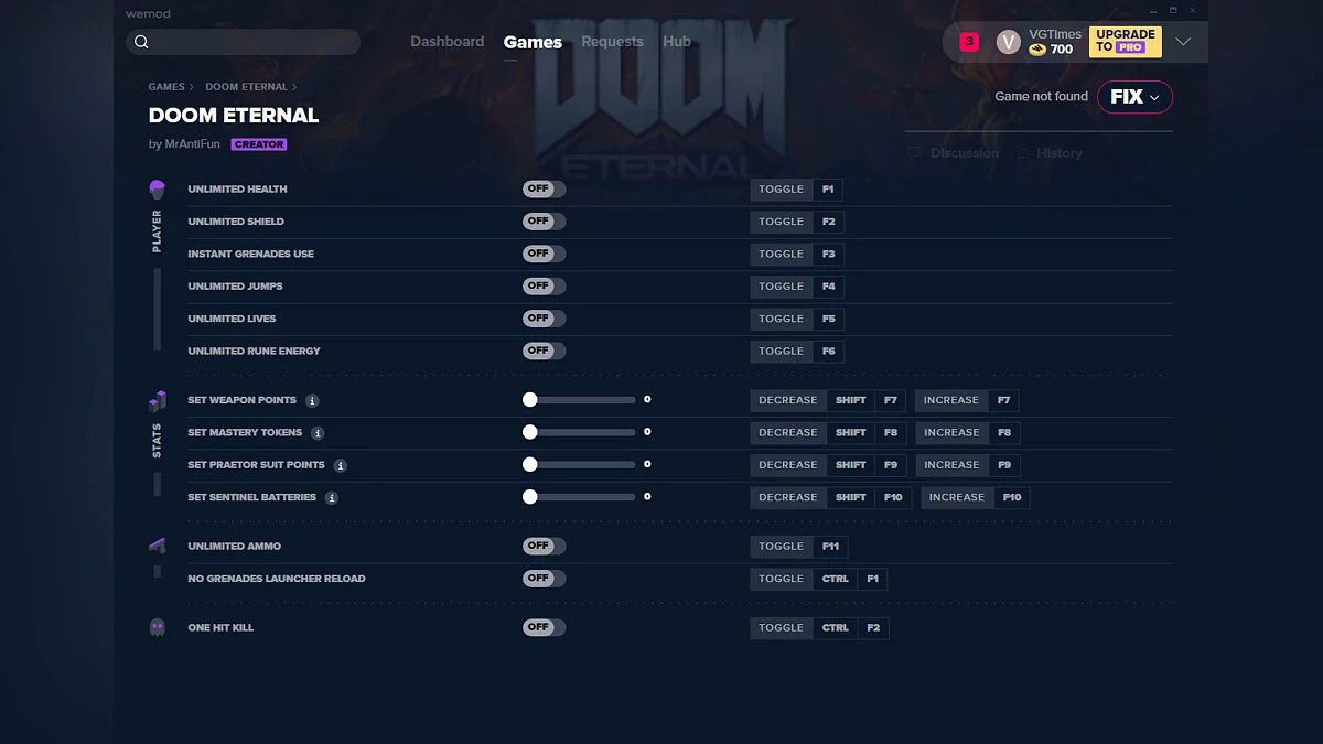 Doom Eternal — Trener (+13) od 28.05.2020 [WeMod]