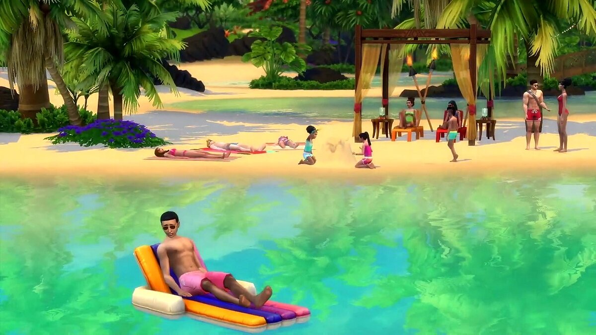 The Sims 4 — Autonomous actions on the beach (05/19/2020)