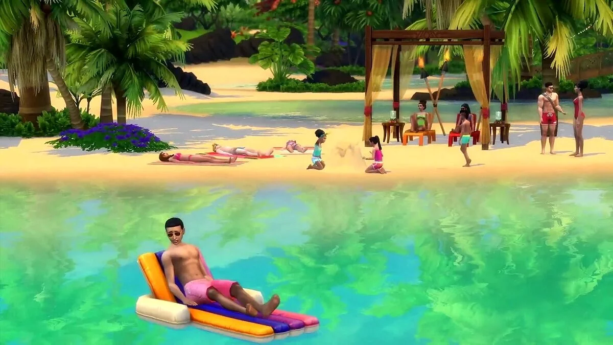 The Sims 4 — Autonomous actions on the beach (05/19/2020)