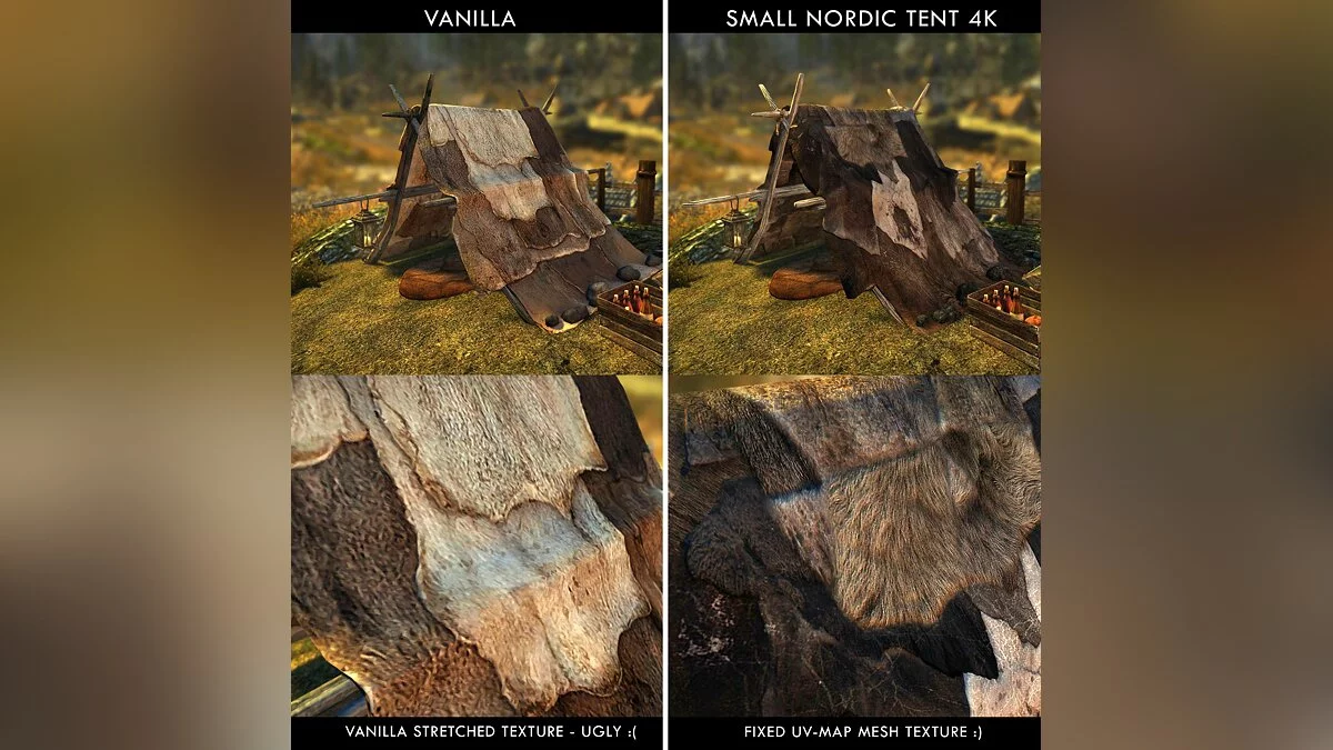 Elder Scrolls 5: Skyrim Special Edition — Текстура 4K для наметів