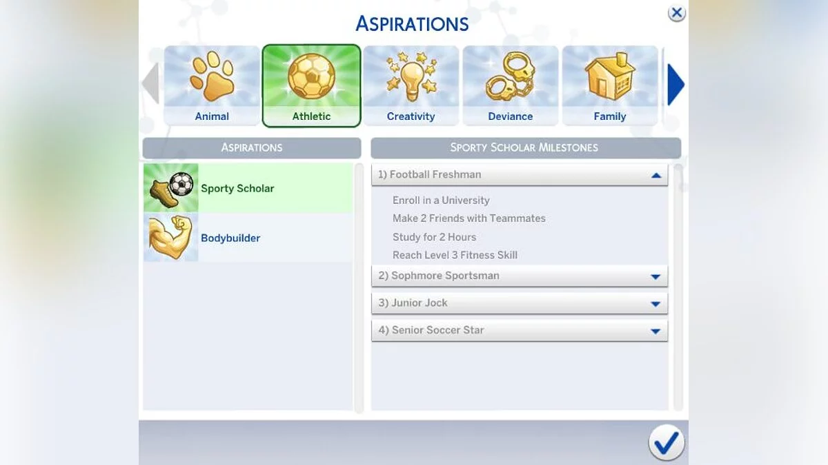 The Sims 4 — 7 new aspirations for the university