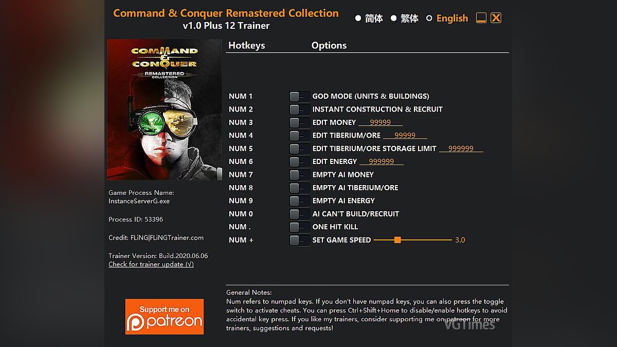 Command &amp; Conquer: Remastered — Trainer (+12) [1.0]