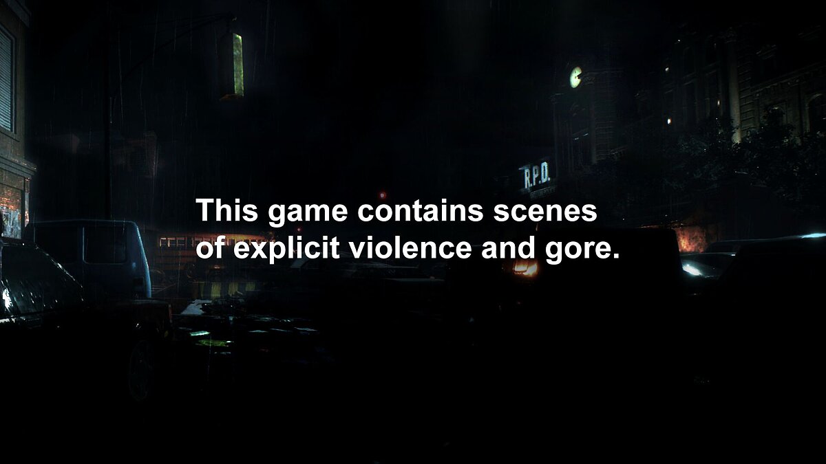 Resident Evil 3 — Classic start screen