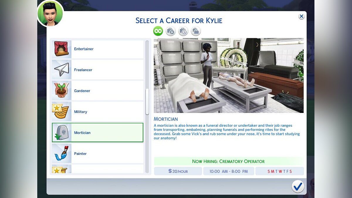 The Sims 4 — Career undertaker