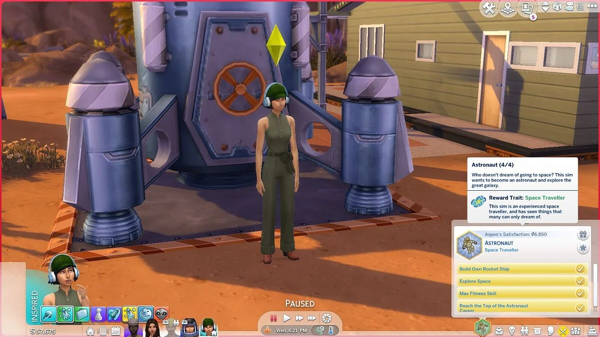 The Sims 4 — Objetivo de vida - Cosmonauta (05/06/2020)