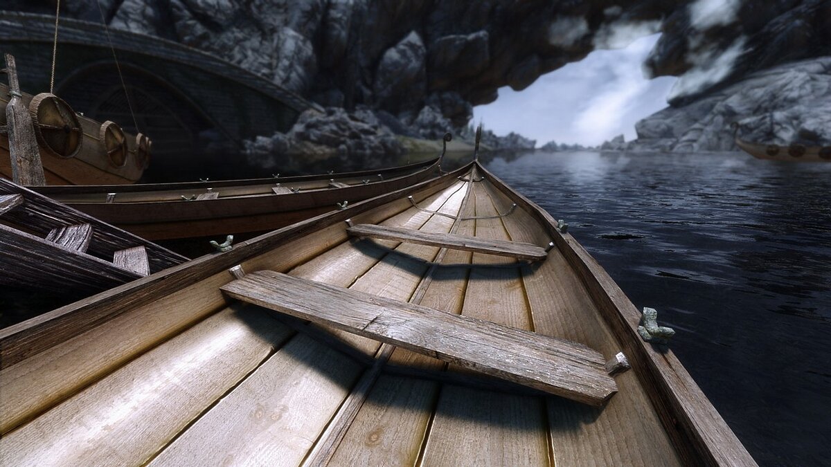 The Elder Scrolls 5: Skyrim Legendary Edition — Beautiful boats 4K