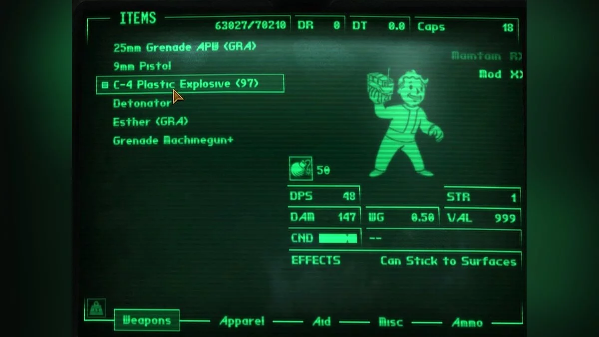 Fallout: New Vegas — Sticky bombs and ammo