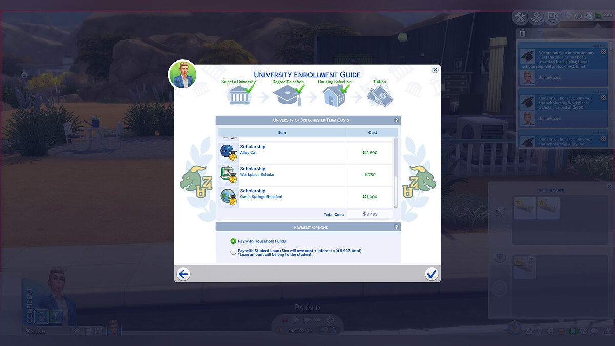 The Sims 4 — Realistic University Scholarships