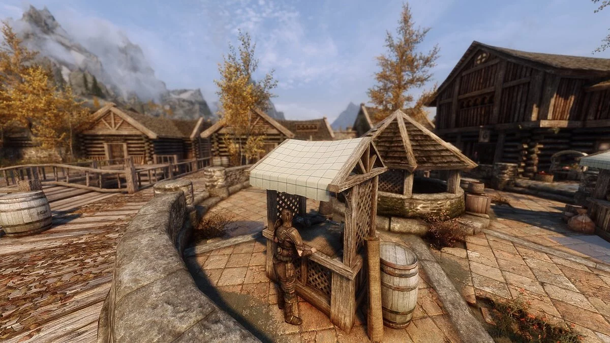 Elder Scrolls 5: Skyrim Special Edition — Improved roof for tents on the square