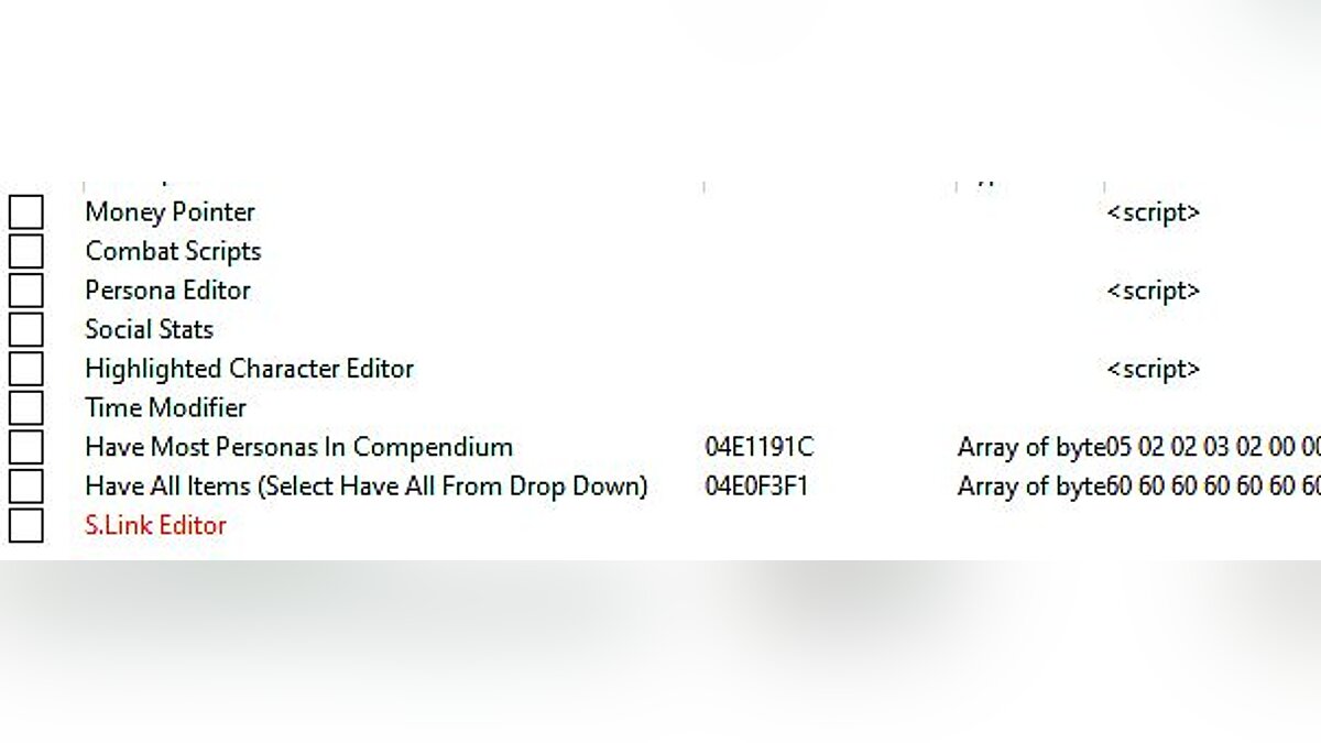 Shin Megami Tensei: Persona 4 — Table for Cheat Engine [UPD:15.06.20 - Hotfix 2]