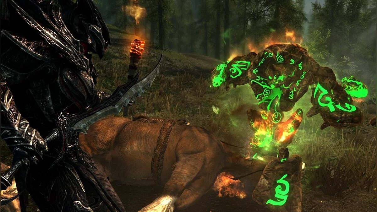 Elder Scrolls 5: Skyrim Special Edition — Каменные атронахи с рунами