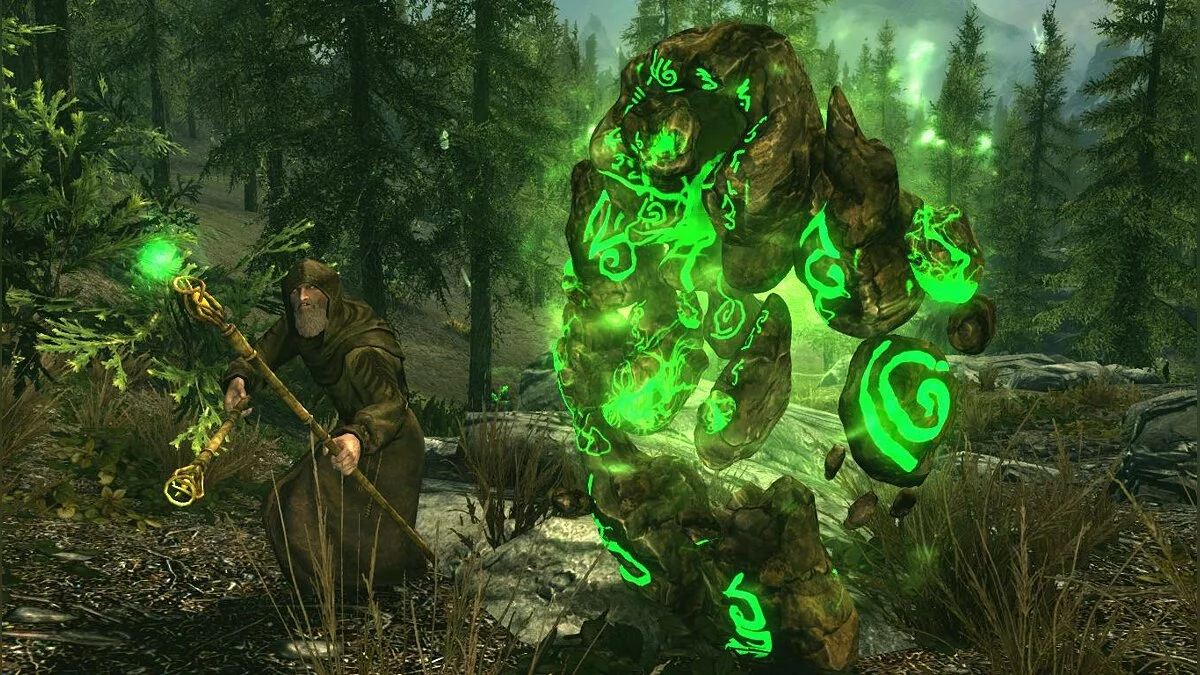 Elder Scrolls 5: Skyrim Special Edition — Каменные атронахи с рунами