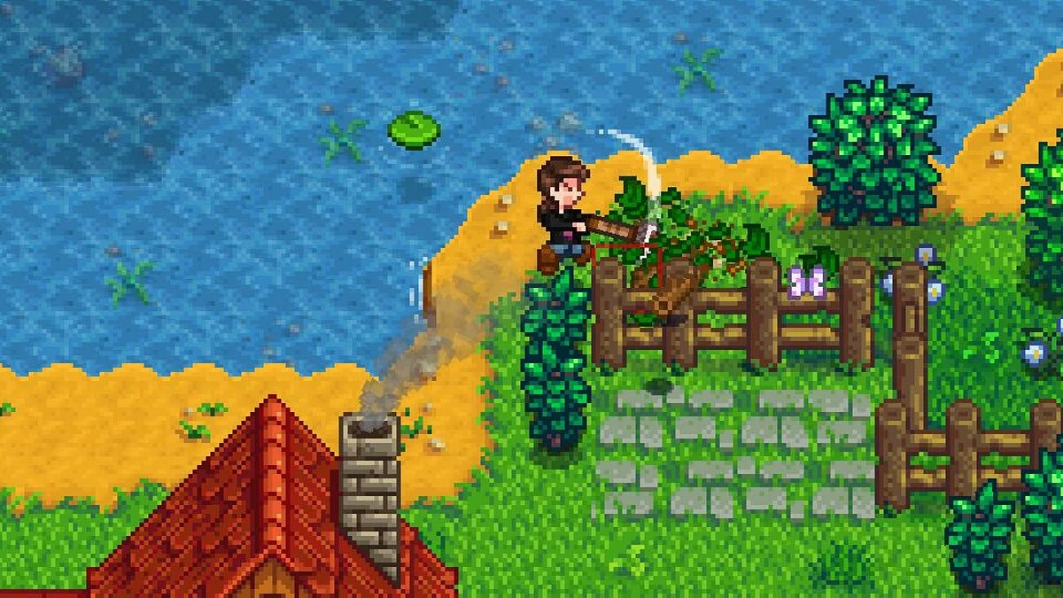 Stardew Valley — Destroy the bushes