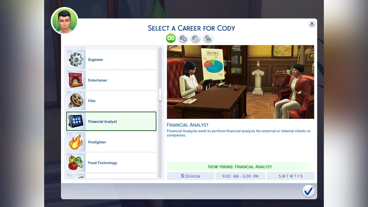 The Sims 4 — Однорівневі кар'єри