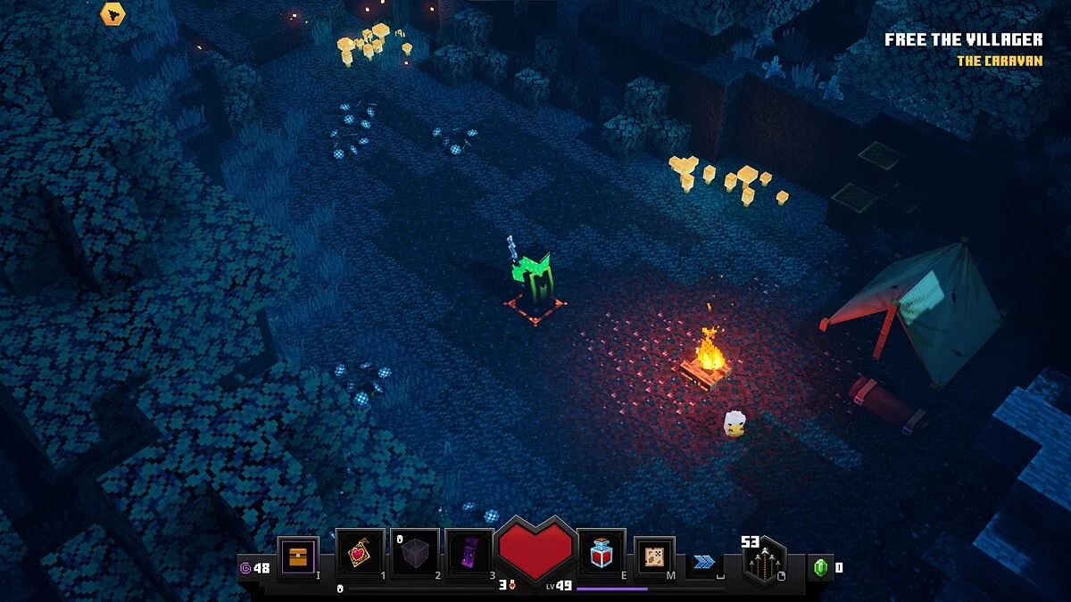 Minecraft Dungeons — Квадратные листья