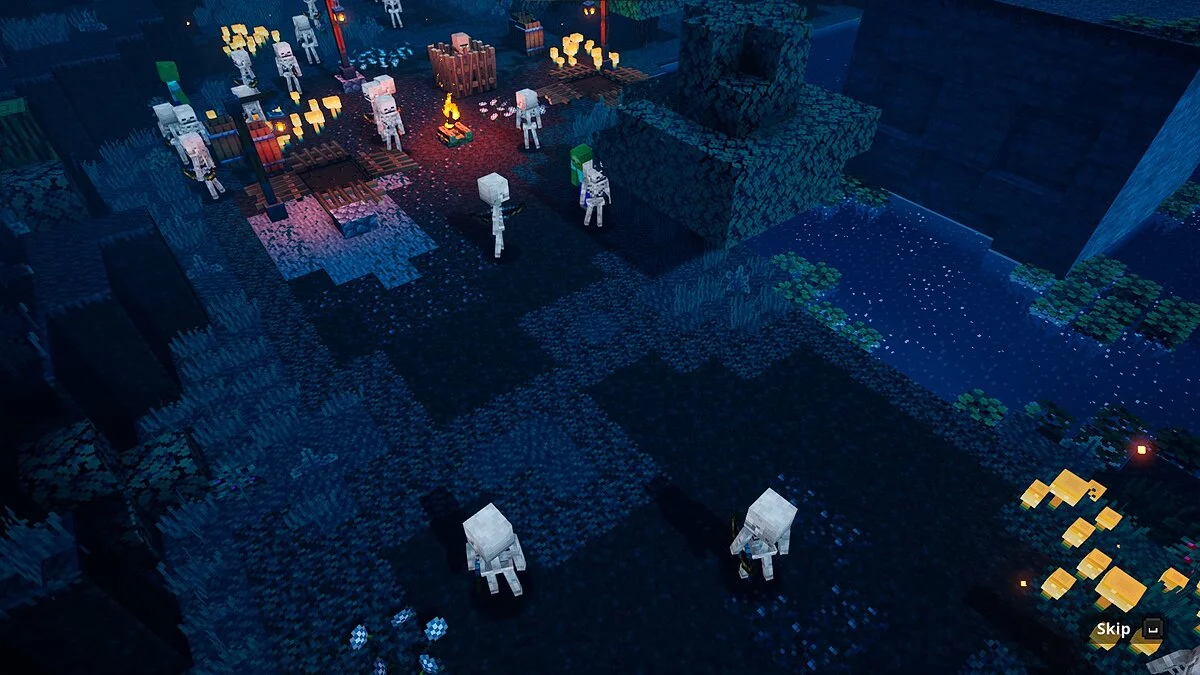 Minecraft Dungeons — Квадратные листья