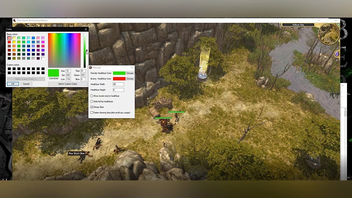 Titan Quest Anniversary Edition — Health bar for enemies