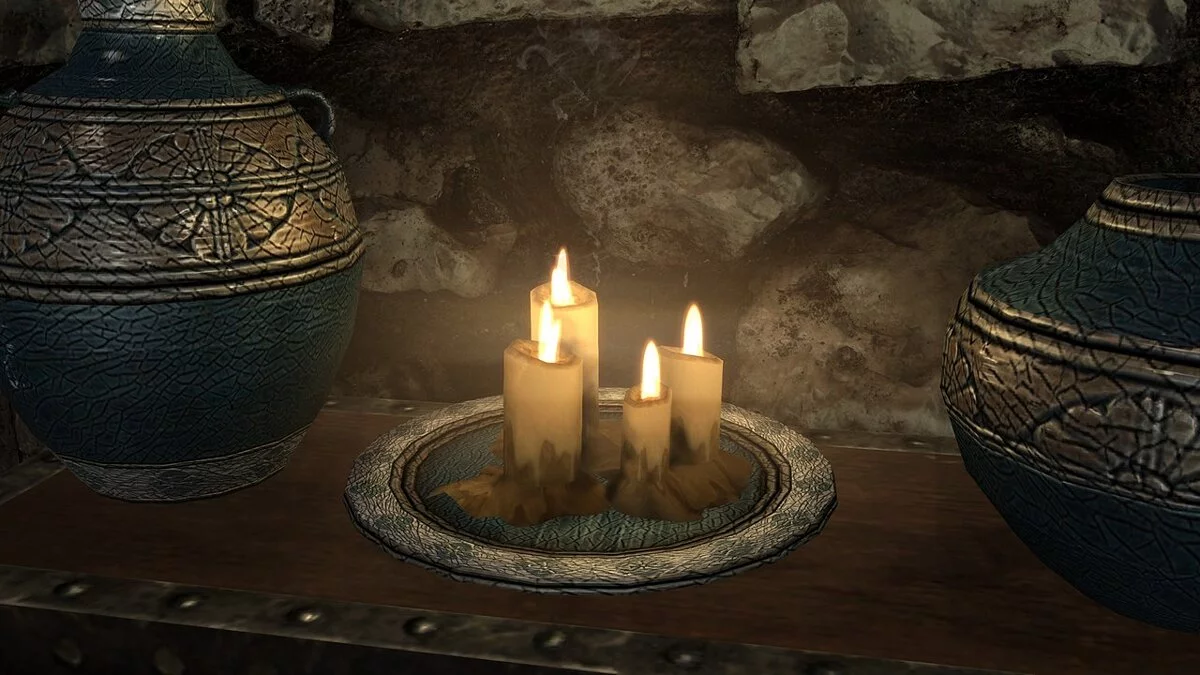 Elder Scrolls 5: Skyrim Special Edition — Real candle flame