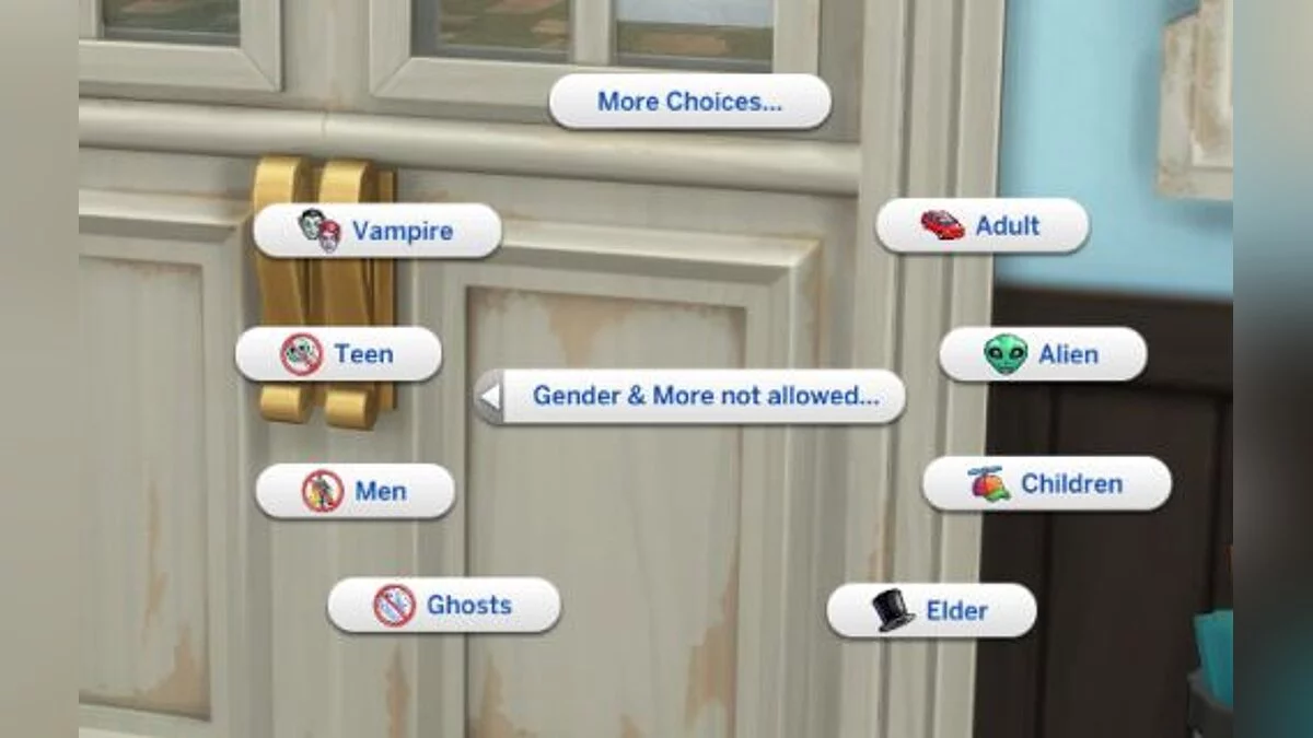 The Sims 4 — Género y más | Rasgo de lote personalizado (07/06/2020): definición de prohibición de visitar lotes