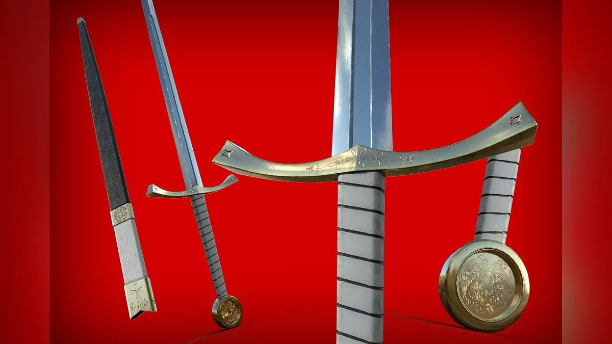 Blade and Sorcery — Royal long sword with scabbard