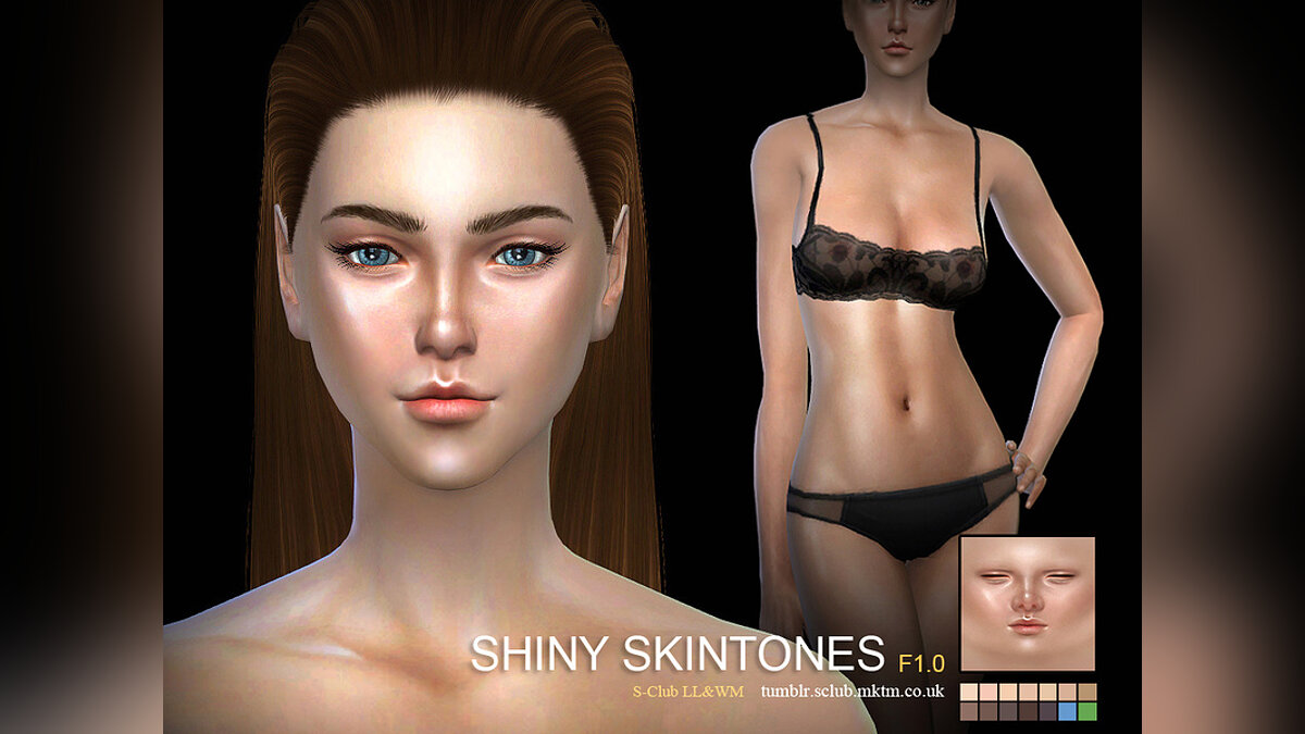 The Sims 4 — Shiny skintone (S-Club ts4 WMLL SHINY Skintones)