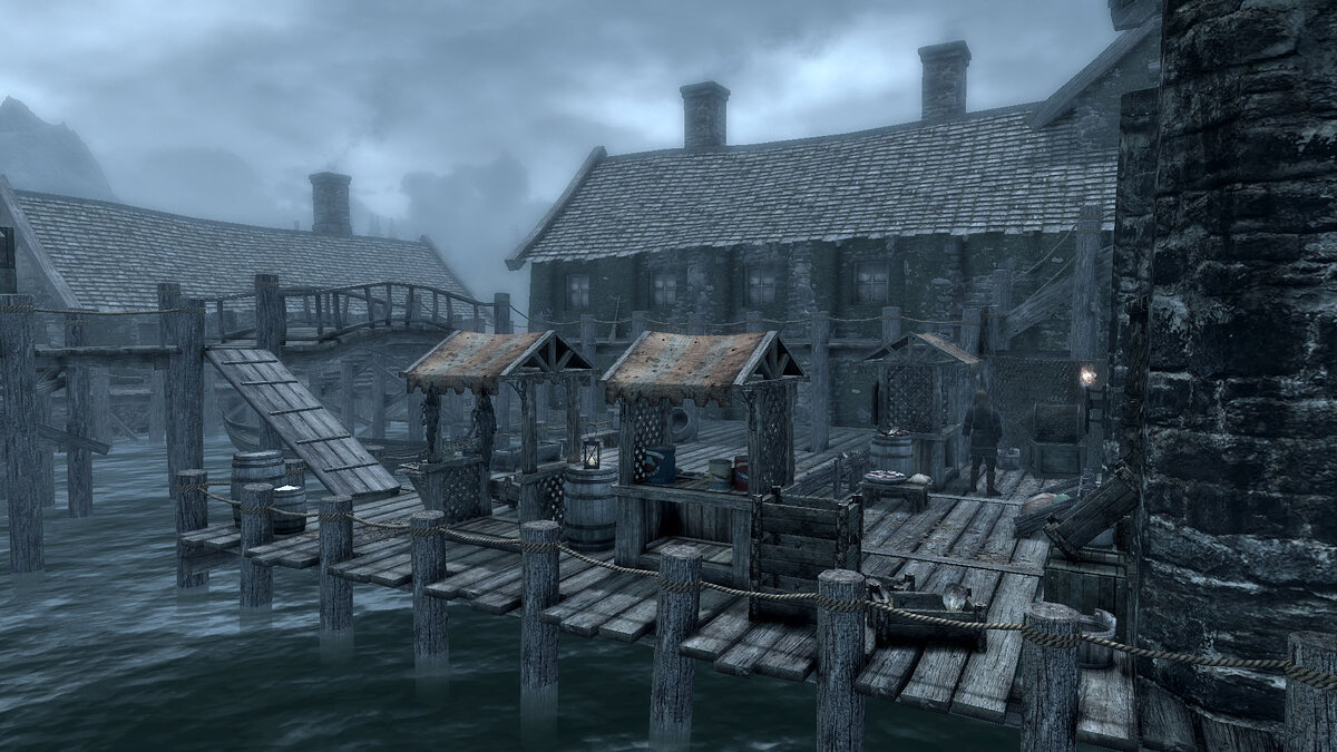 The Elder Scrolls 5: Skyrim Legendary Edition — Fish market in Riften