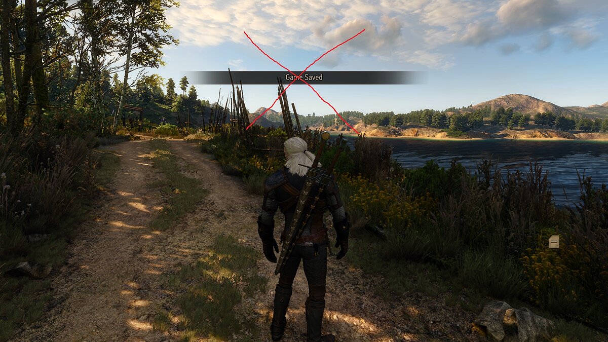 The Witcher 3: Wild Hunt - Complete Edition — Clearing a Quick Save Message