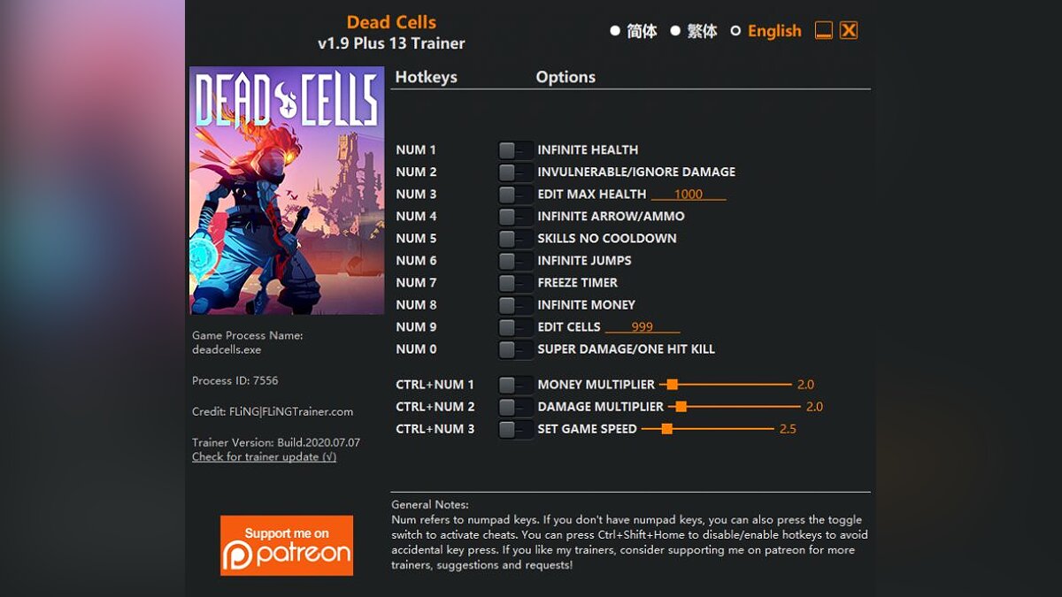 Dead Cells — Trainer (+13) [1.9]