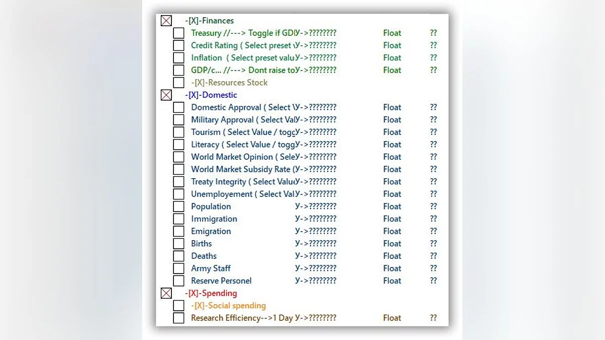 Tabla para Cheat Engine [UPD: 07.07.20/9.2.5]