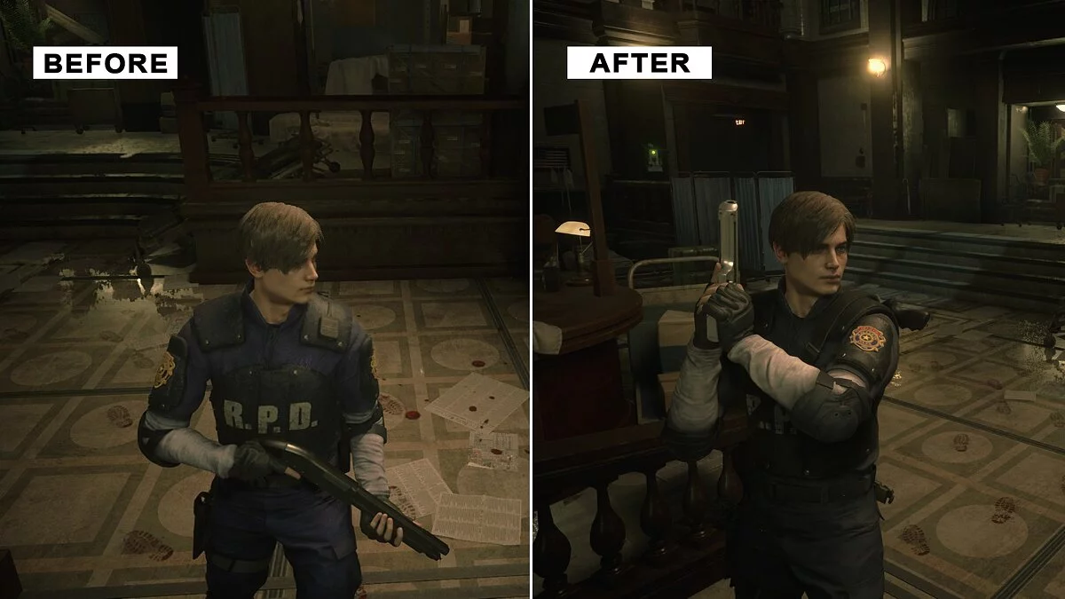 Resident Evil 2 — Классическая темная одежда Леона