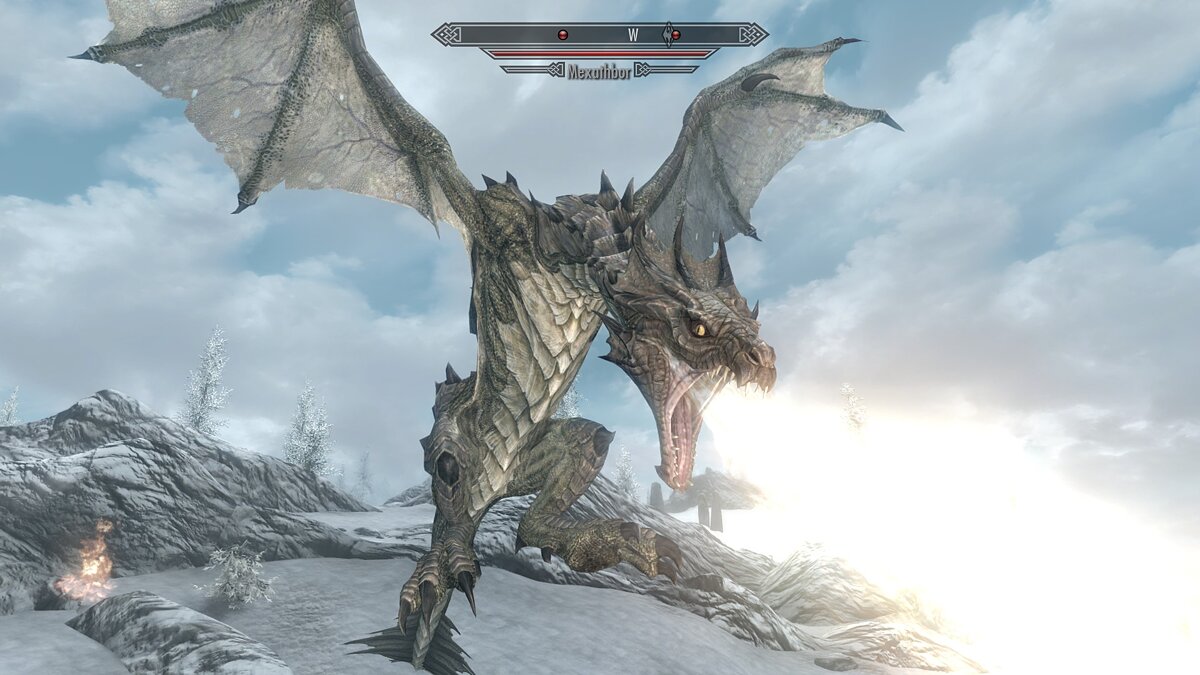 The Elder Scrolls 5: Skyrim Legendary Edition — Challenging battles with dragons