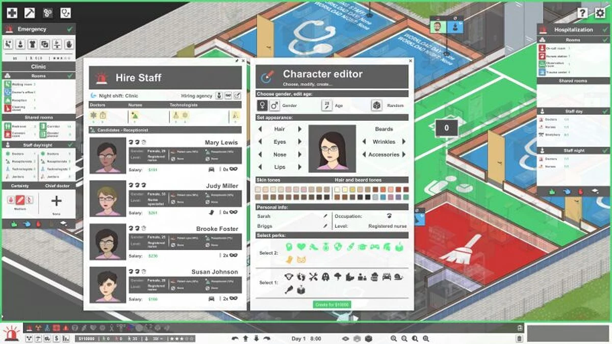 Project Hospital — Cheat Mod (Personnel without flaws) [1.2.20669]