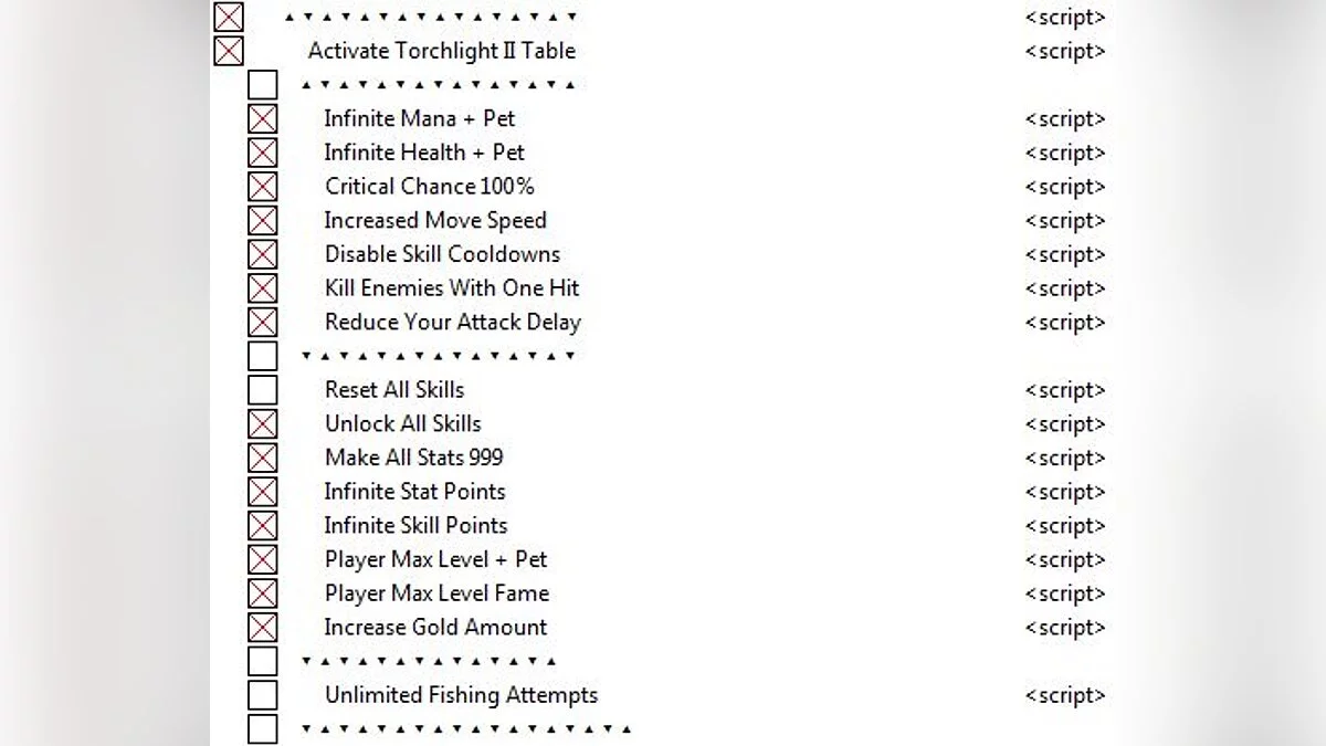 Torchlight 2 — Таблица для Cheat Engine [1.25.9.5: Epic]