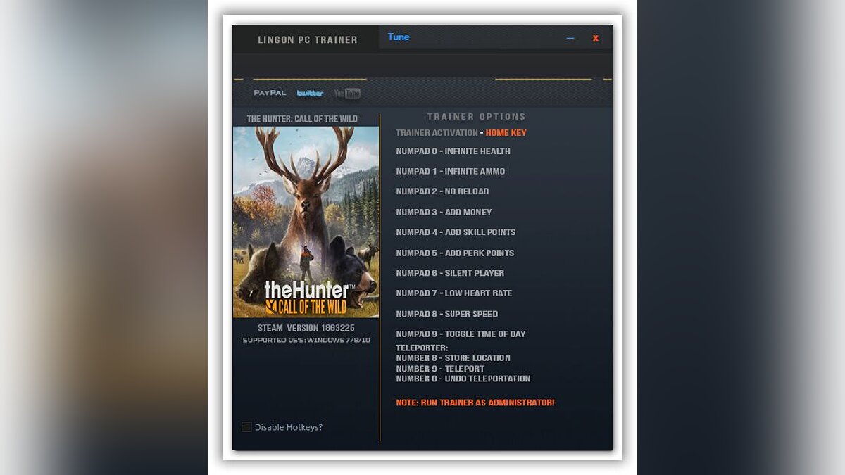 theHunter: Call of the Wild — Trainer (+12) [1863225]