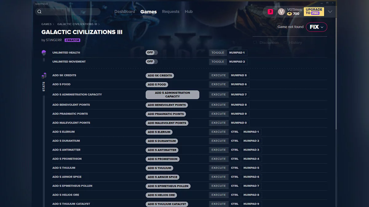 Galactic Civilizations 3 — Trainer (+30) from 08/04/2020 [WeMod]