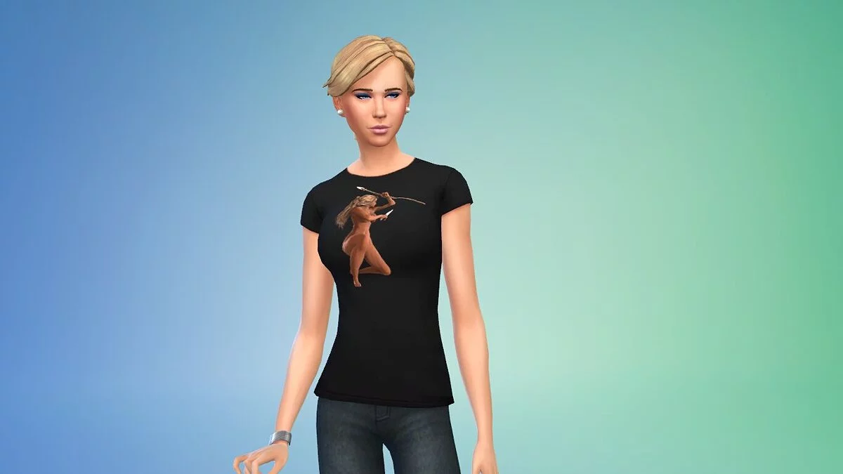 The Sims 4 — Речі з малюнком дівчини з джунглів