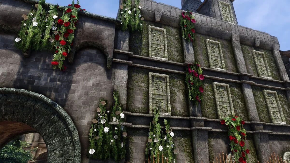 Elder Scrolls 5: Skyrim Special Edition — Climbing roses instead of hanging moss