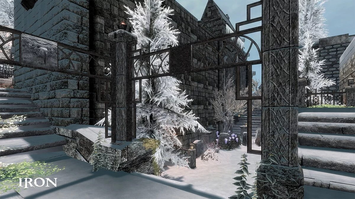 Elder Scrolls 5: Skyrim Special Edition — Improved metal fencing in Windhelm