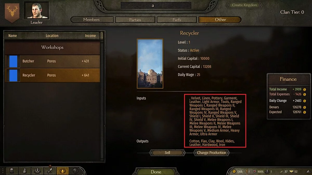 Mount & Blade 2: Bannerlord — Больше мастерских