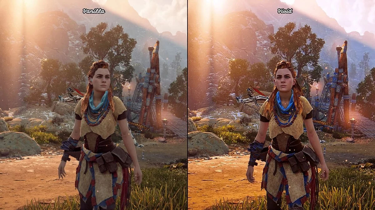 Horizon Zero Dawn Complete Edition — UHG Reshade - улучшение освещения
