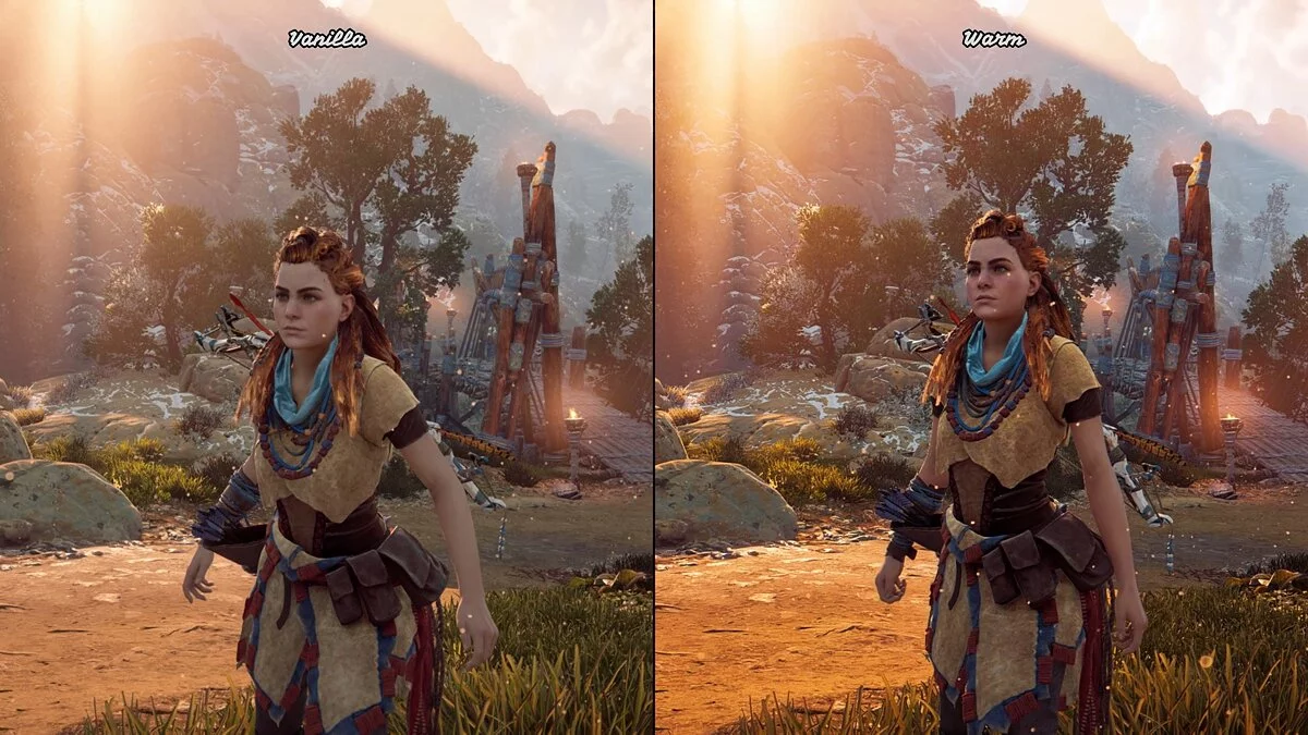 Horizon Zero Dawn Complete Edition — UHG Reshade - улучшение освещения