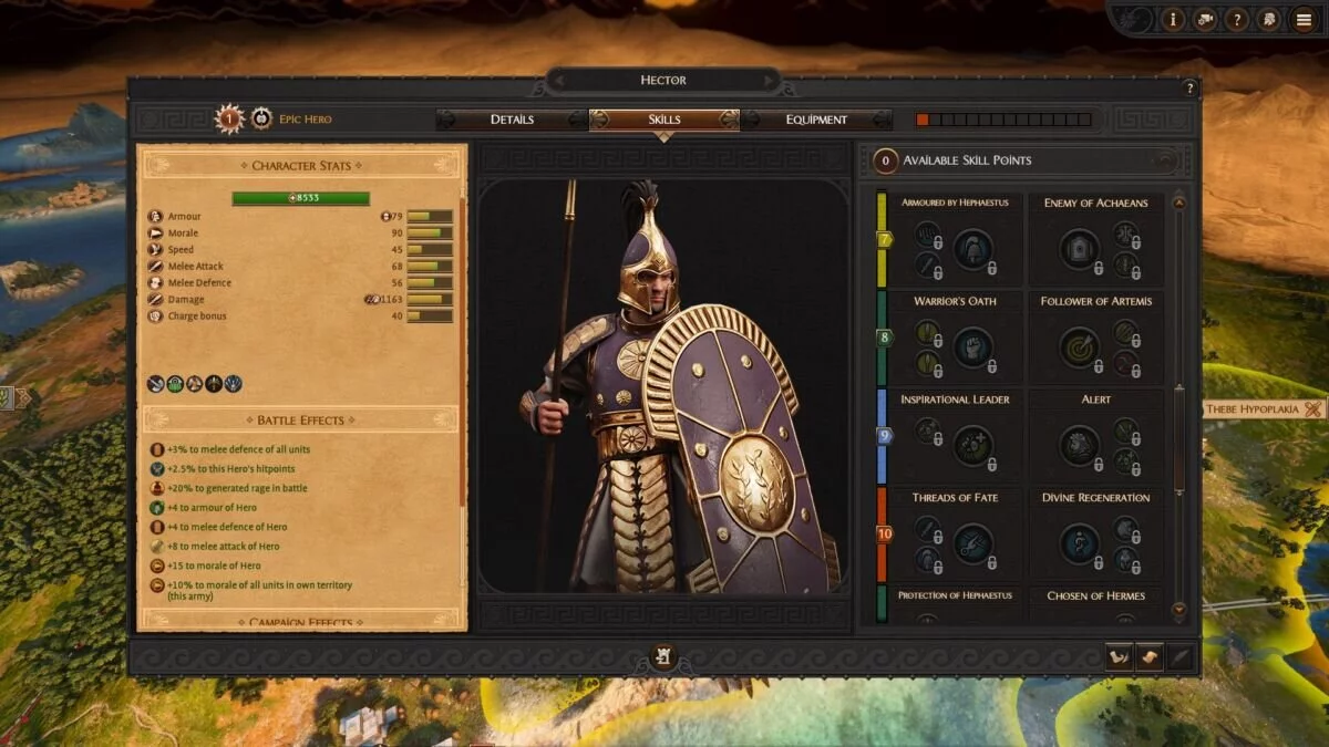 Total War Saga: Troy — Unlocked Skills