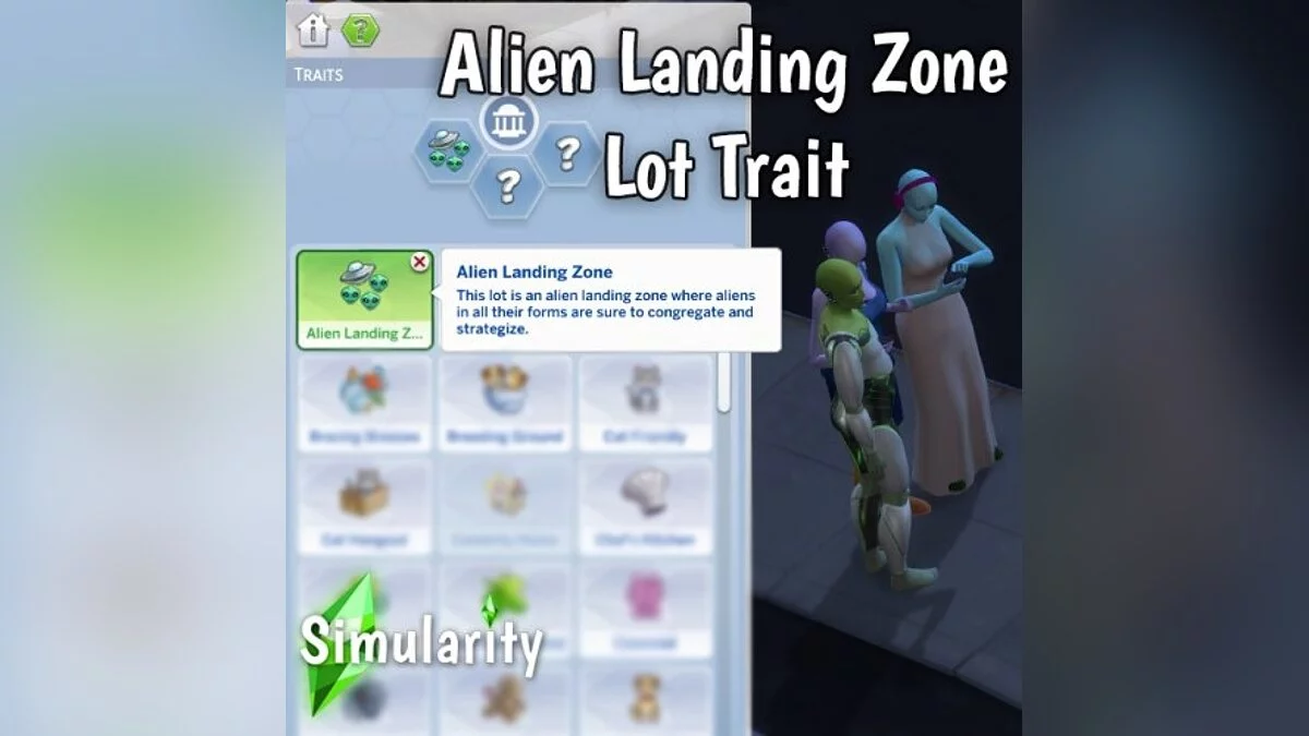 The Sims 4 — Propiedad del sitio - zona de aterrizaje alienígena