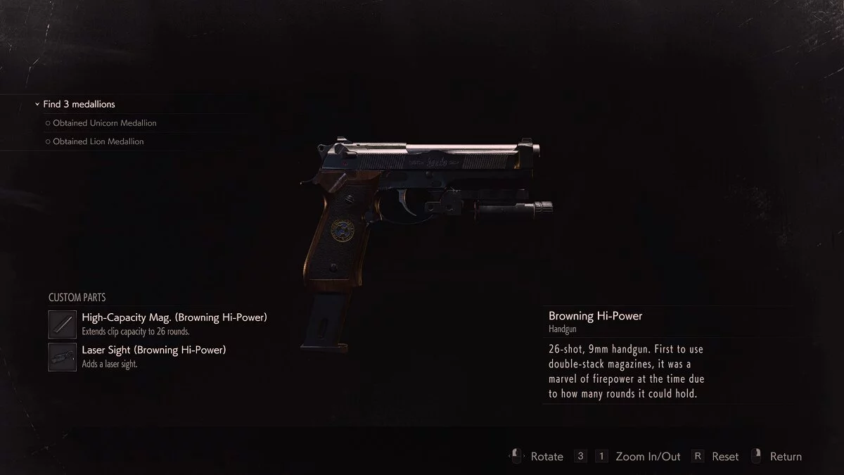 Resident Evil 2 — Пистолет Беретта М9 Джилл из игры Resident Evil 3