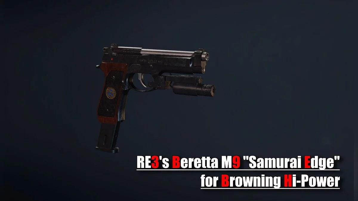 Resident Evil 2 — Beretta M9 Jill pistol from the game Resident Evil 3