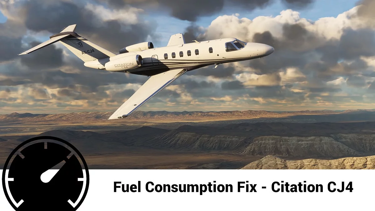 Microsoft Flight Simulator — Fuel consumption fix for Citation CJ4