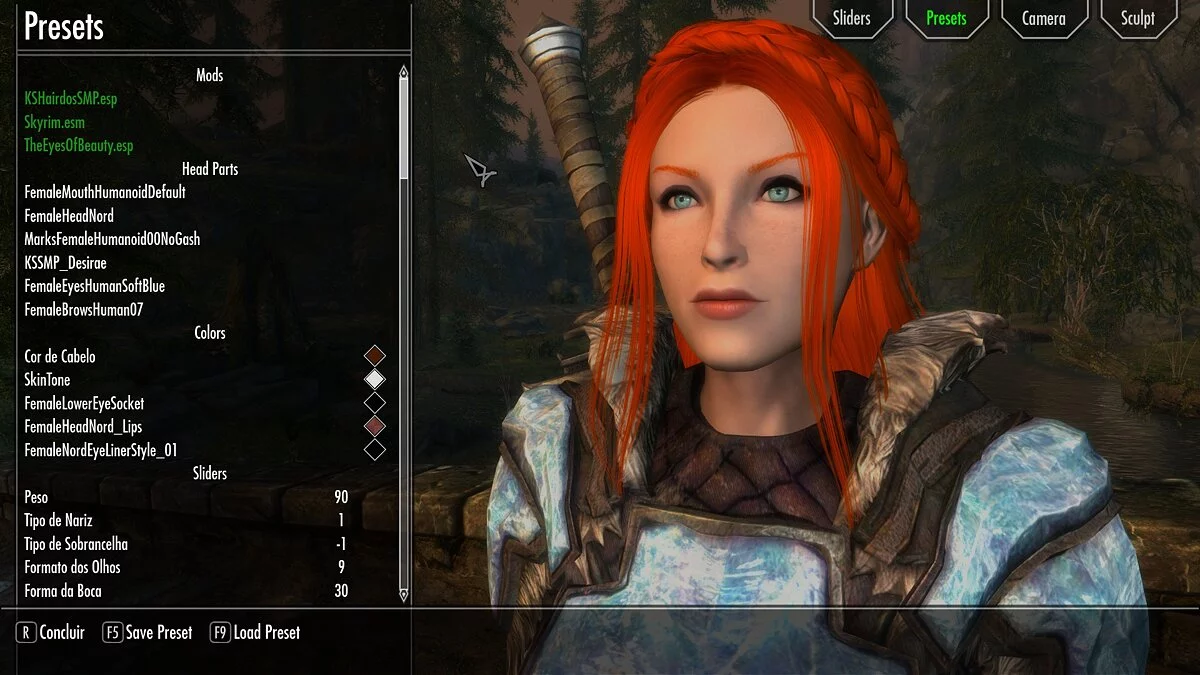 Elder Scrolls 5: Skyrim Special Edition — Face preset for the main character