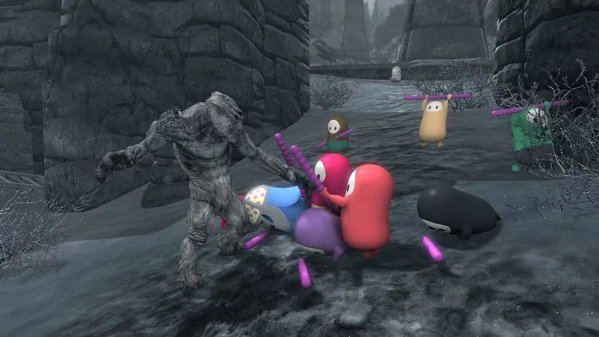 Elder Scrolls 5: Skyrim Special Edition — Персонажі з Fall Guys